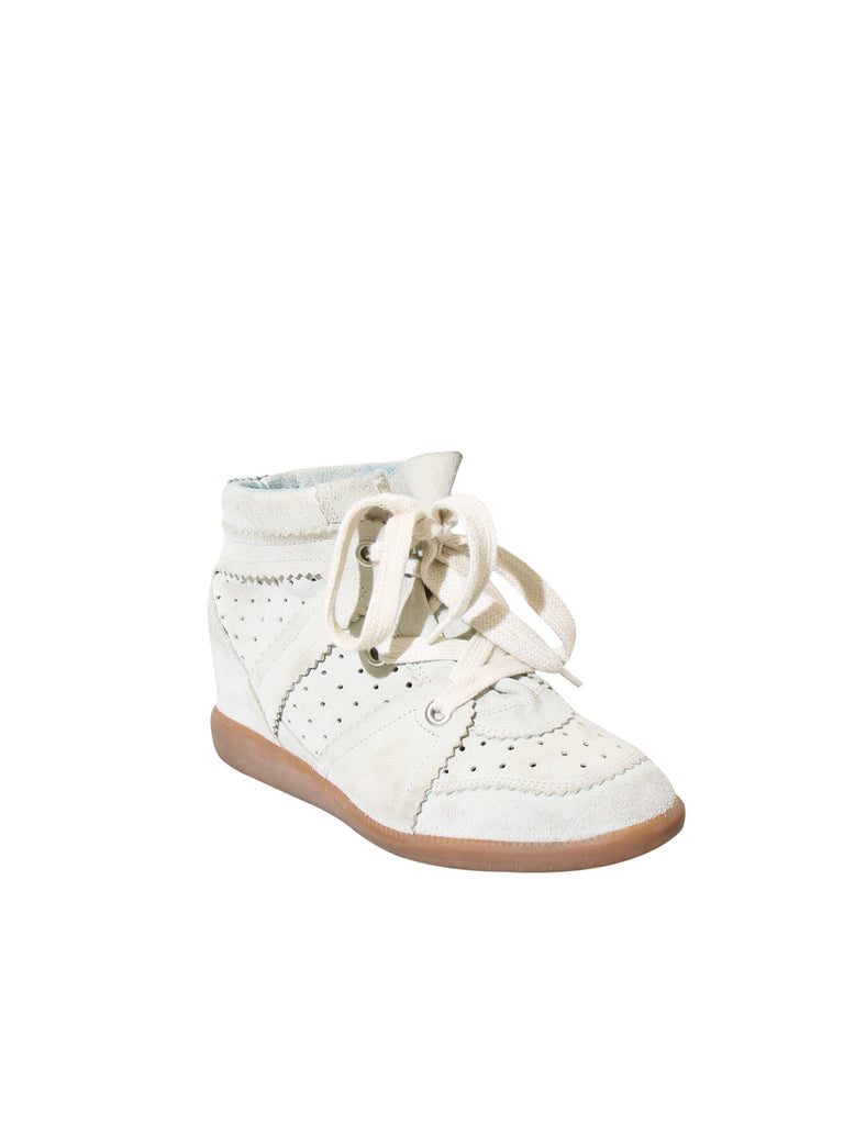 Isabel Marant Suede Bobby Wedge Sneakers