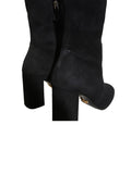 Prada Stretch Suede Knee-High Boots