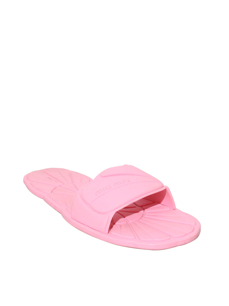 Miu Miu Rubber Slide Sandals