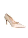 Manolo Blahnik Satin Pointed Pumps