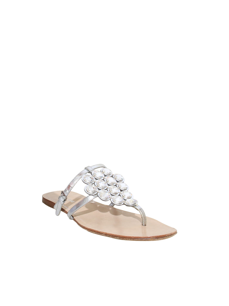 Miu Miu Embellished Flat Sandals