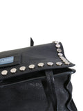 Prada Etiquette Studded Textured-Leather Shoulder Bag