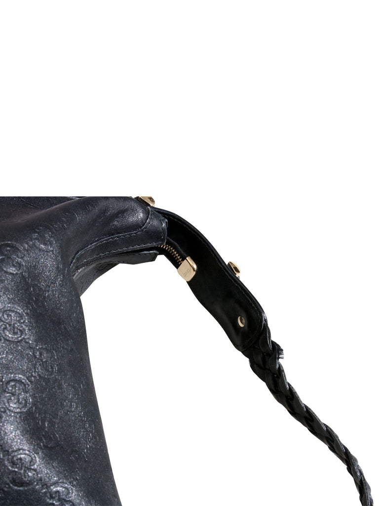 Leather GG Embossed Shoulder Bag