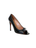 Alaïa Patent Leather Peep-Toe Pumps