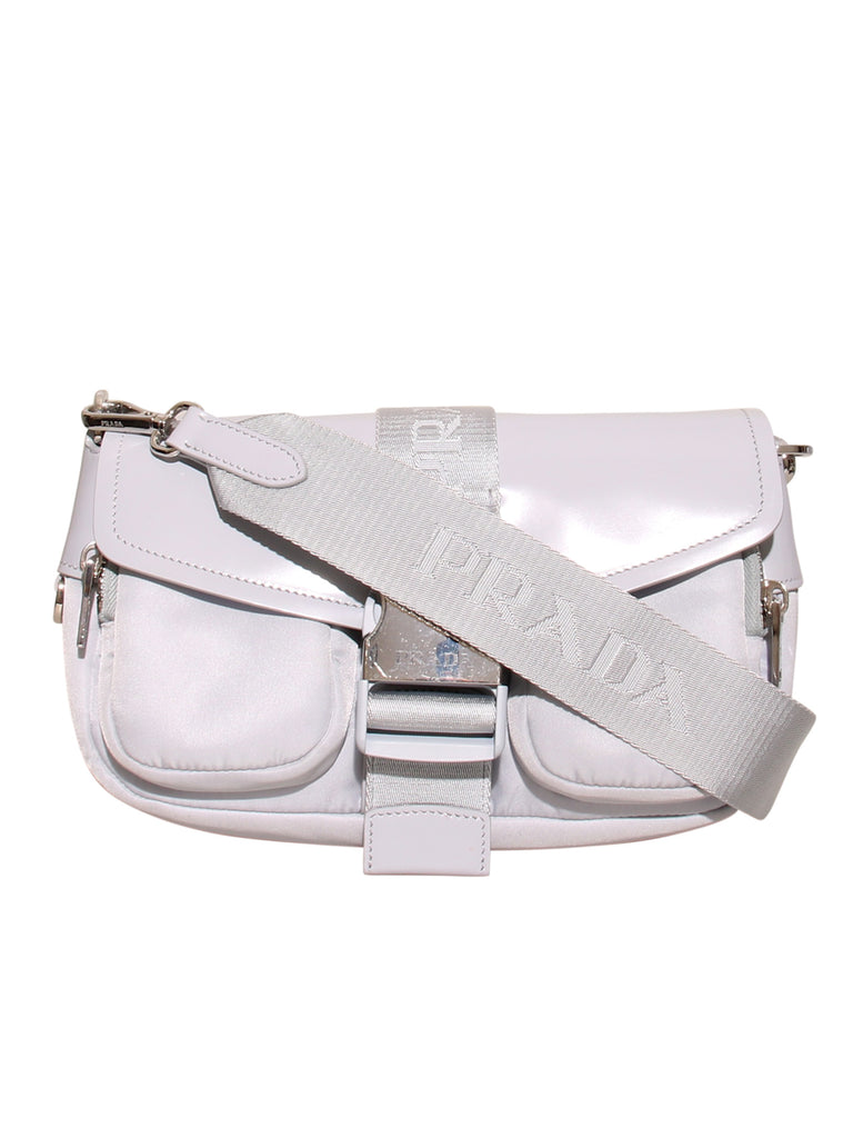 Tessuto Spazzolato-Trimmed Cross Body Bag