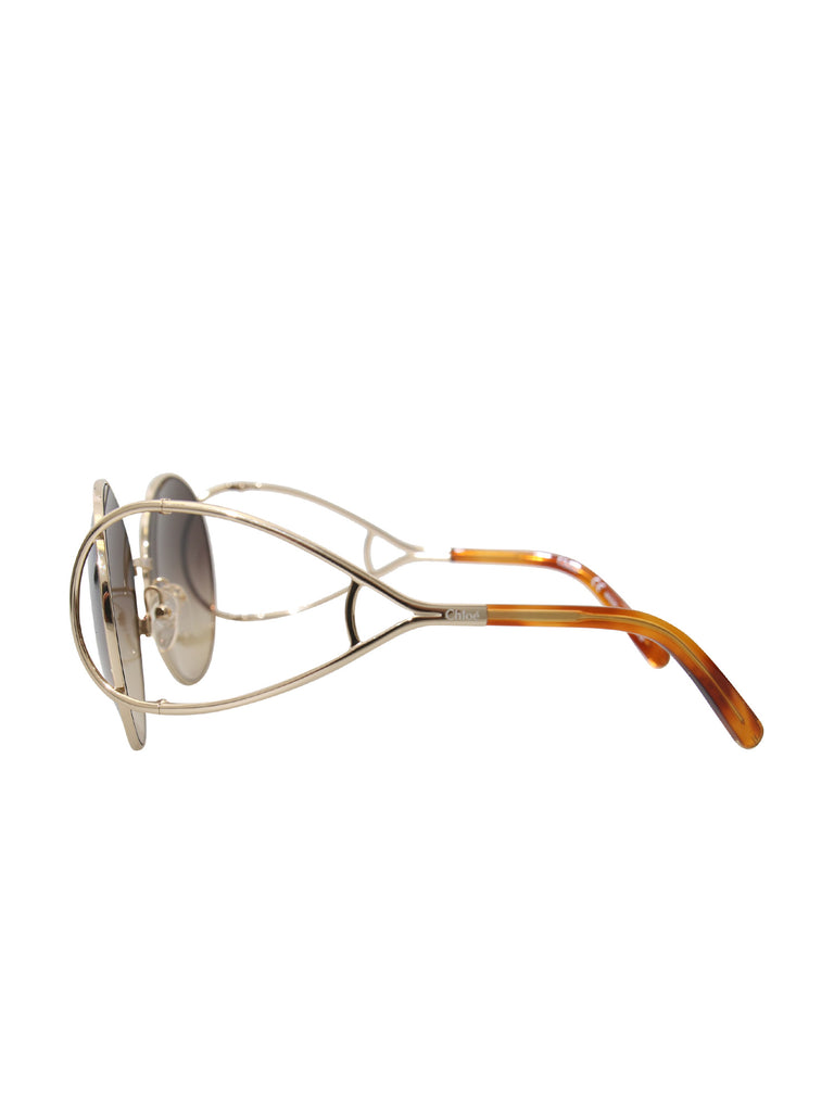 Chloe Round Gradient Sunglasses