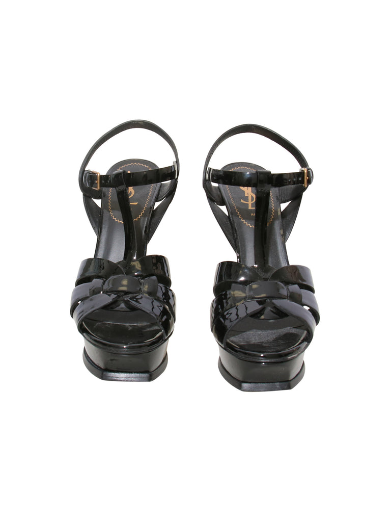 YSL Patent Leather Tribute Sandals