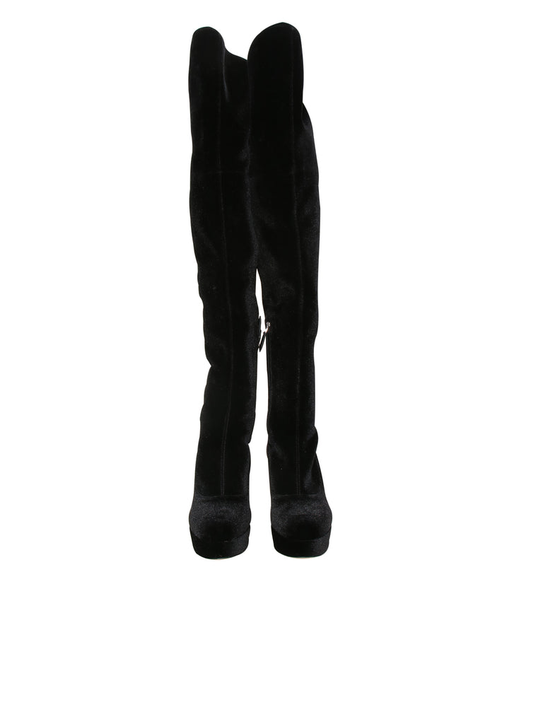 Miu Miu Velvet Tall Boots