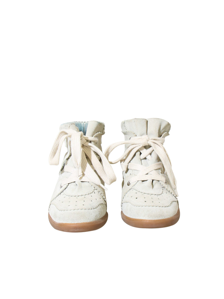Isabel Marant Suede Bobby Wedge Sneakers