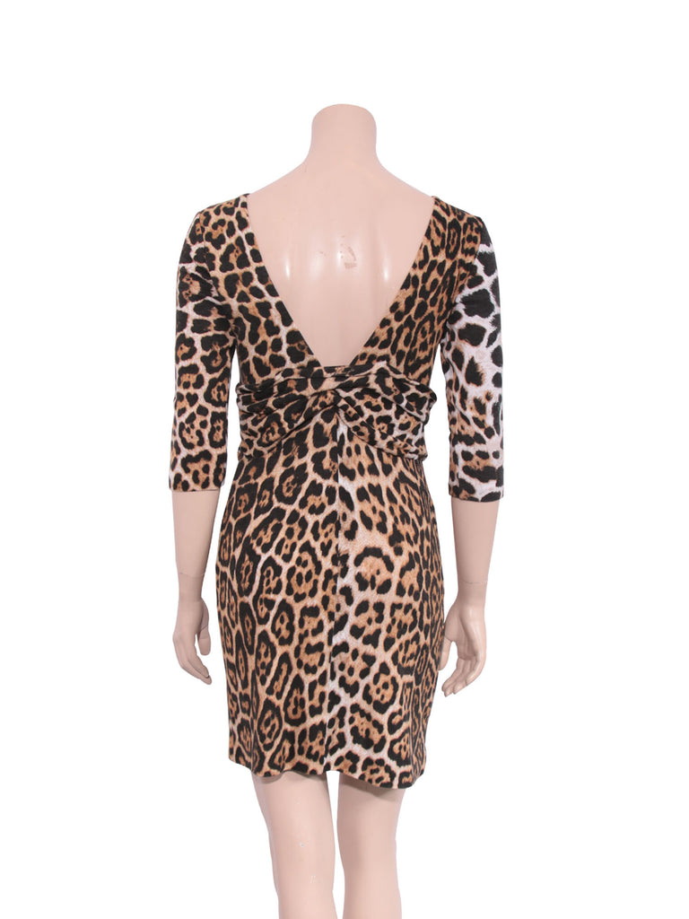 Blumarine Embellished Leopard Print Dress