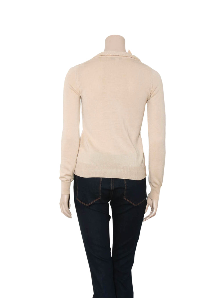 Moschino Knit Floral Appliqué Sweater