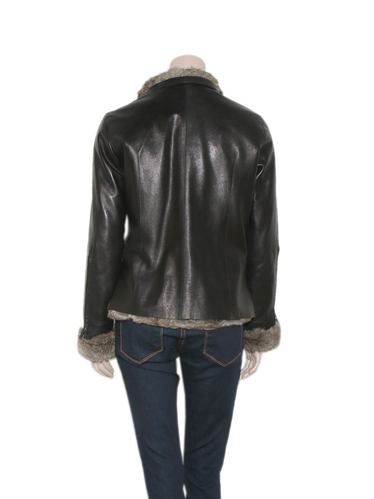 Gucci Leather and Fur Jacket