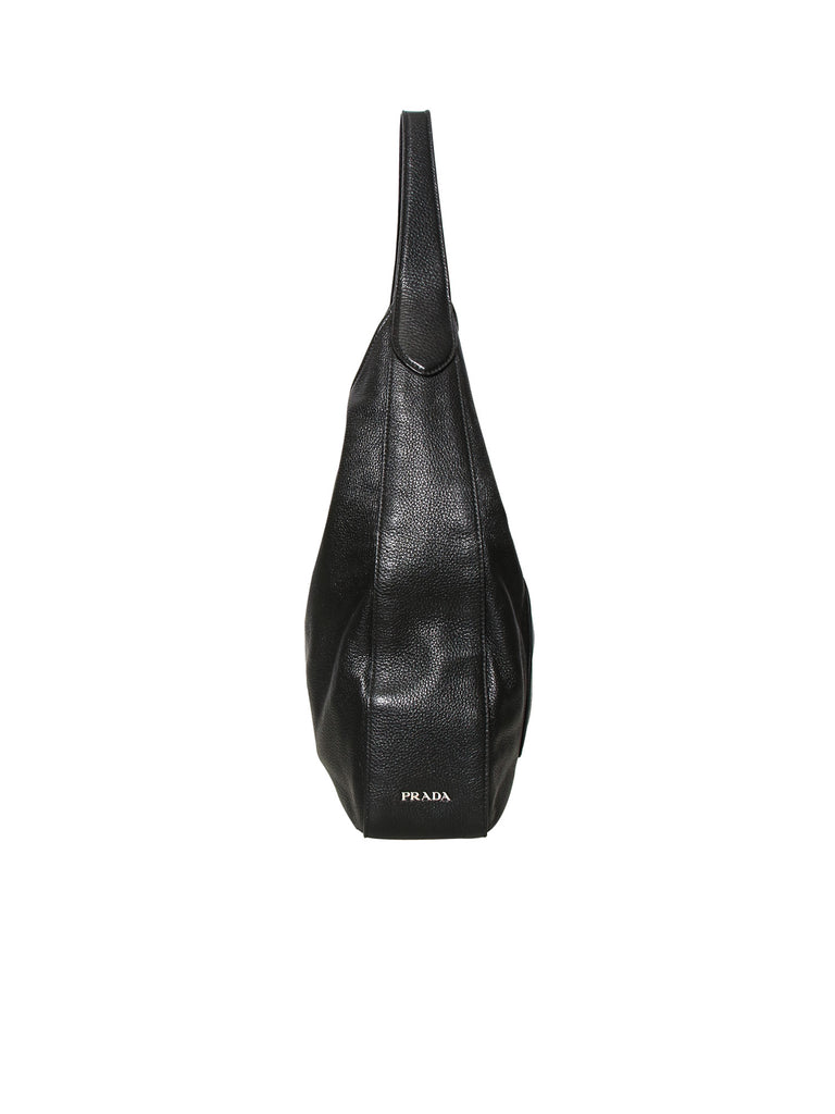 Prada Cervo Pocket Leather Hobo Bag