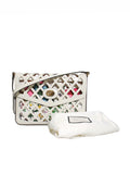 New Gucci Traforata Leather Cutout Flora Shoulder Bag