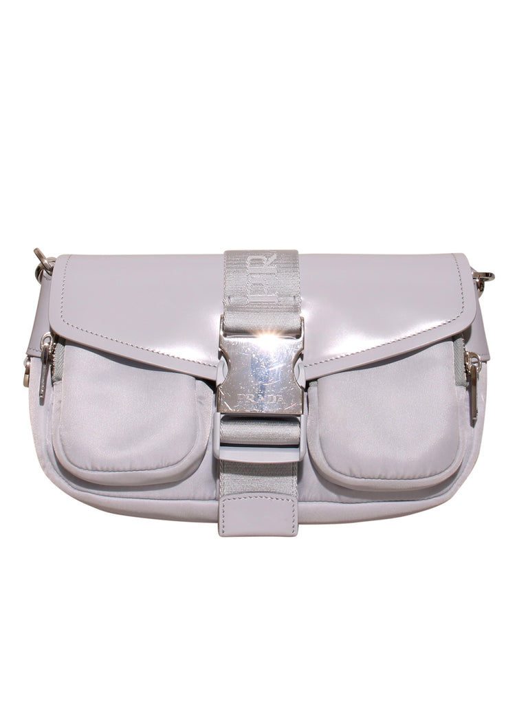 Tessuto Spazzolato-Trimmed Cross Body Bag