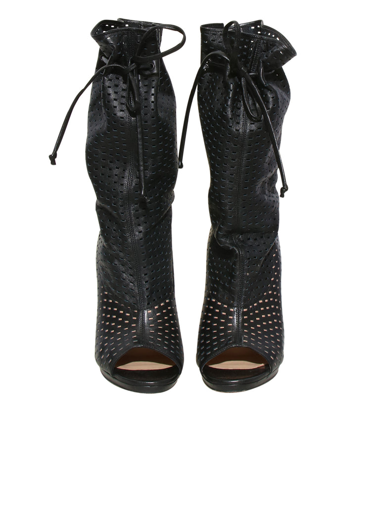 Christian Louboutin Perforated Leather Jennifer Booties