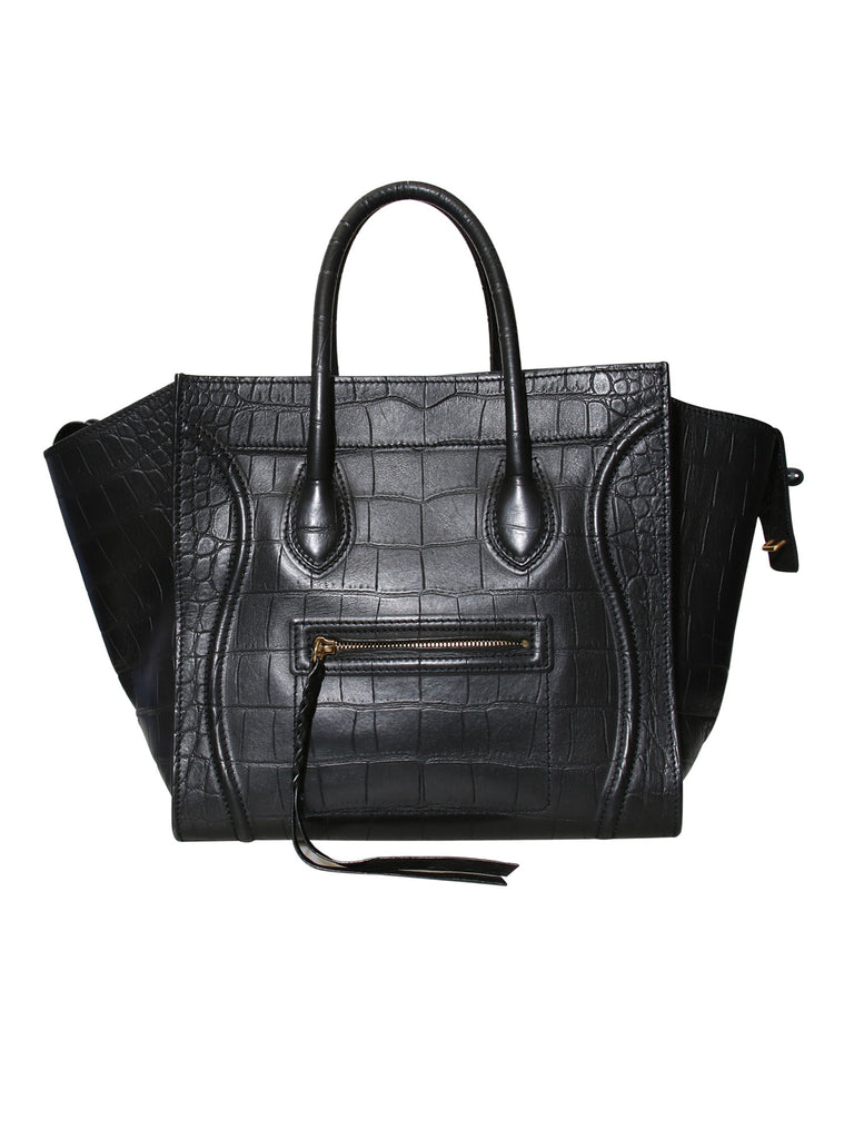 Celine Embossed Phantom Luggage Tote