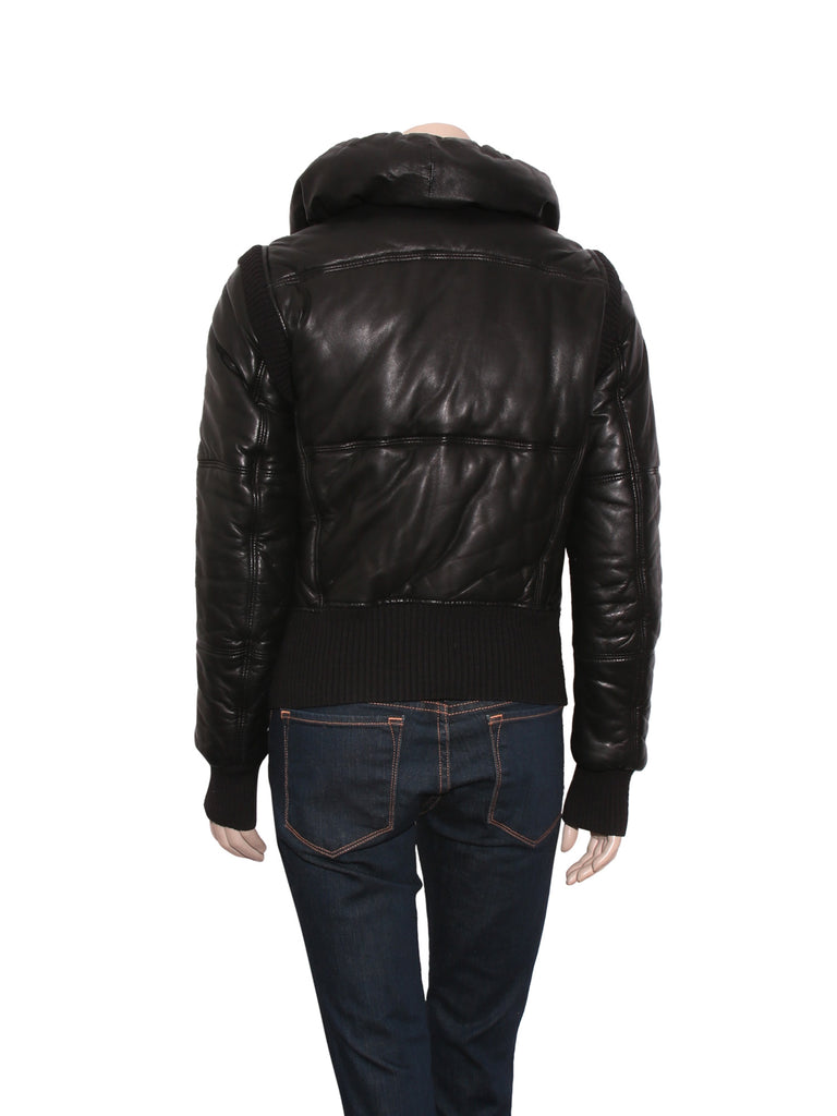 Leather Puffer Jacket