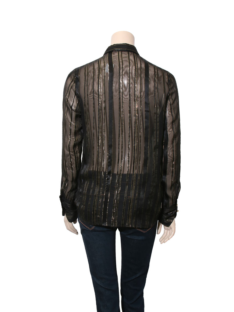 Frame Sheer Silk Blouse