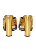 Gucci Webby Metallic Leather Sandals