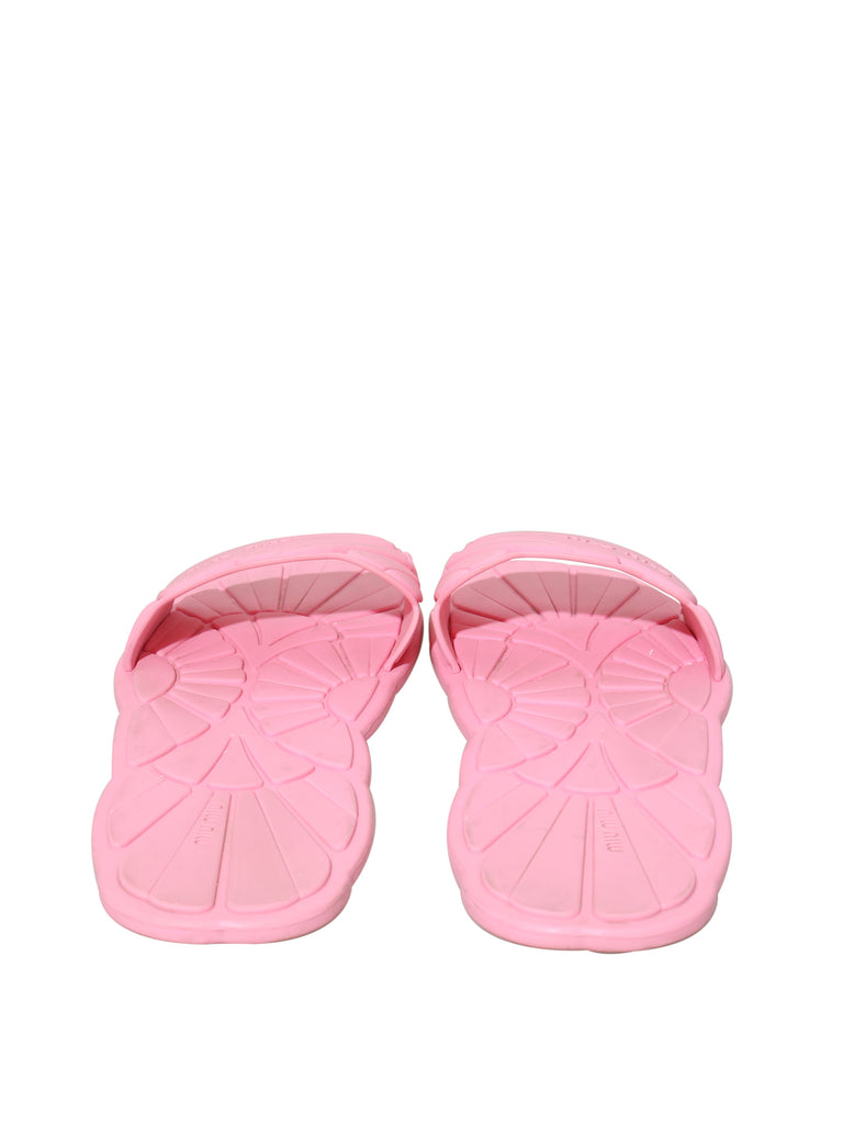 Miu Miu Rubber Slide Sandals