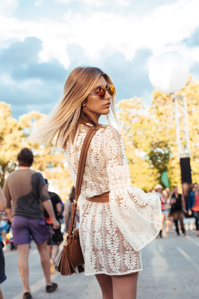 Michael Kors Bell Sleeve Lace Dress