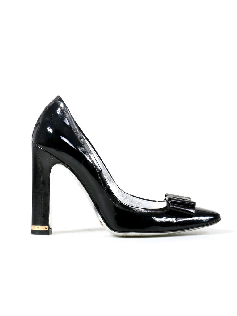 Dolce & Gabbana Square-Toe Bow Pumps