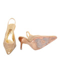 D&G Perforated Slingback Pointed Pumps