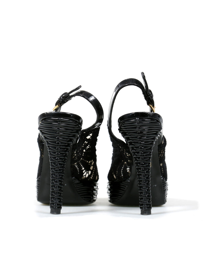 Dolce & Gabbana Lace Slingback Pumps