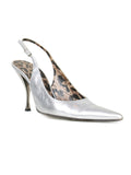 Dolce & Gabbana Metallic Leather Slingback Pumps