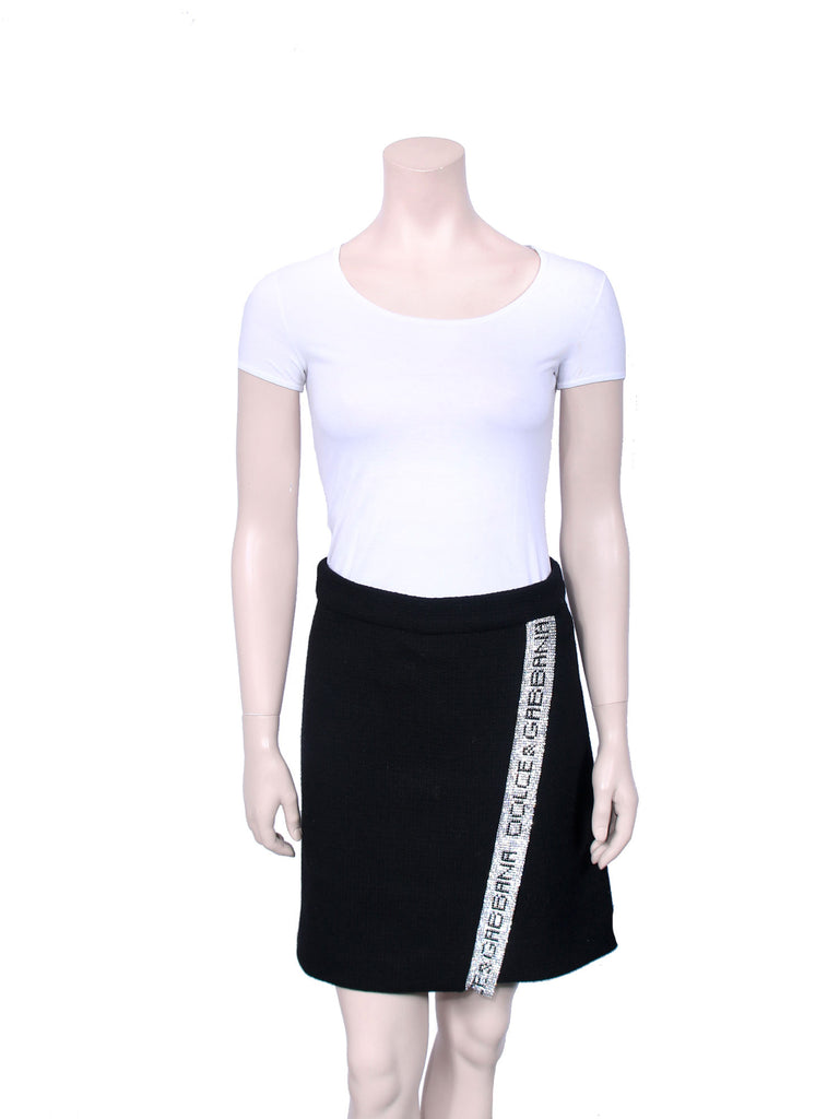 Dolce & Gabbana Wool Embellished Skirt