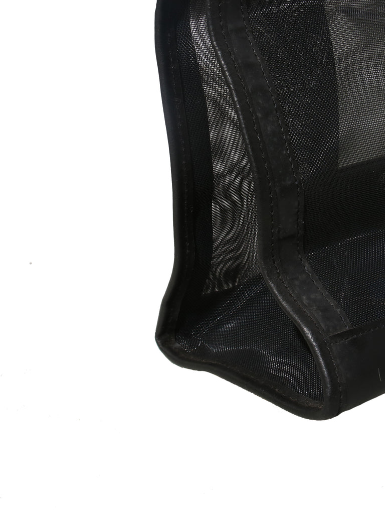 Fendi Leather-Trimmed Mesh Tote