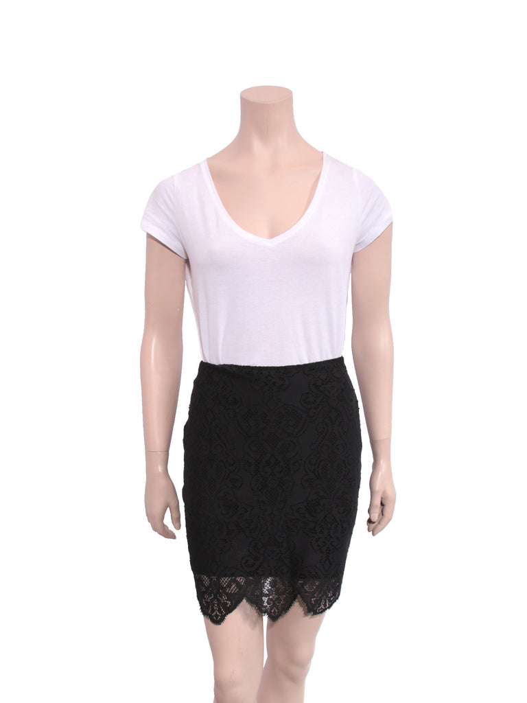 For Love & Lemons Midnight Lace Skirt