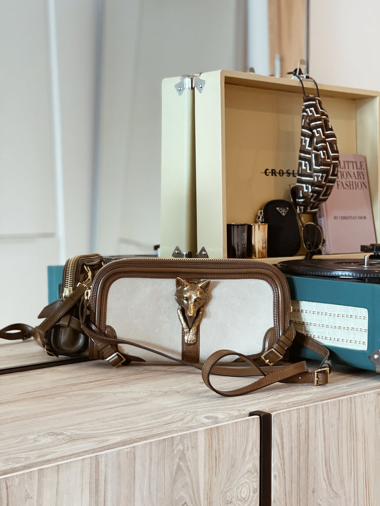 Burberry Nubuck Alma Fox Clutch