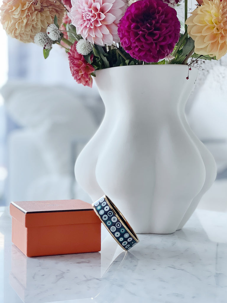 Hermes Wide Enamel Bangle