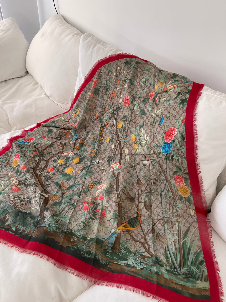 Gucci Silk-Blend Square Scarf