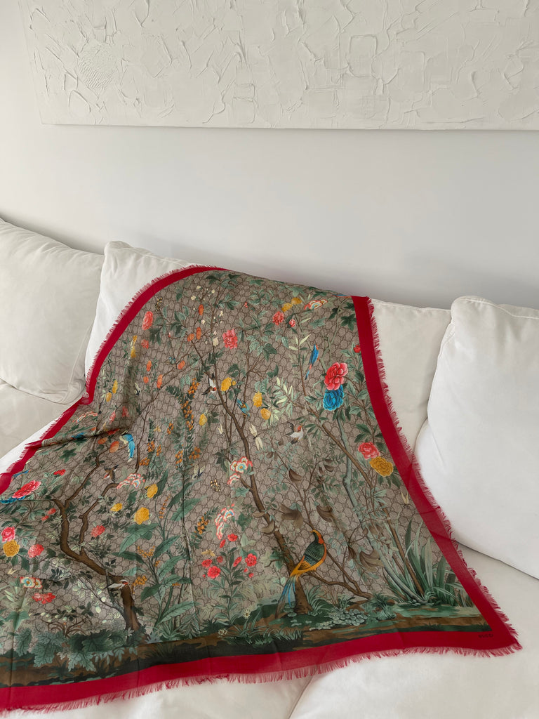 Gucci Silk-Blend Square Scarf