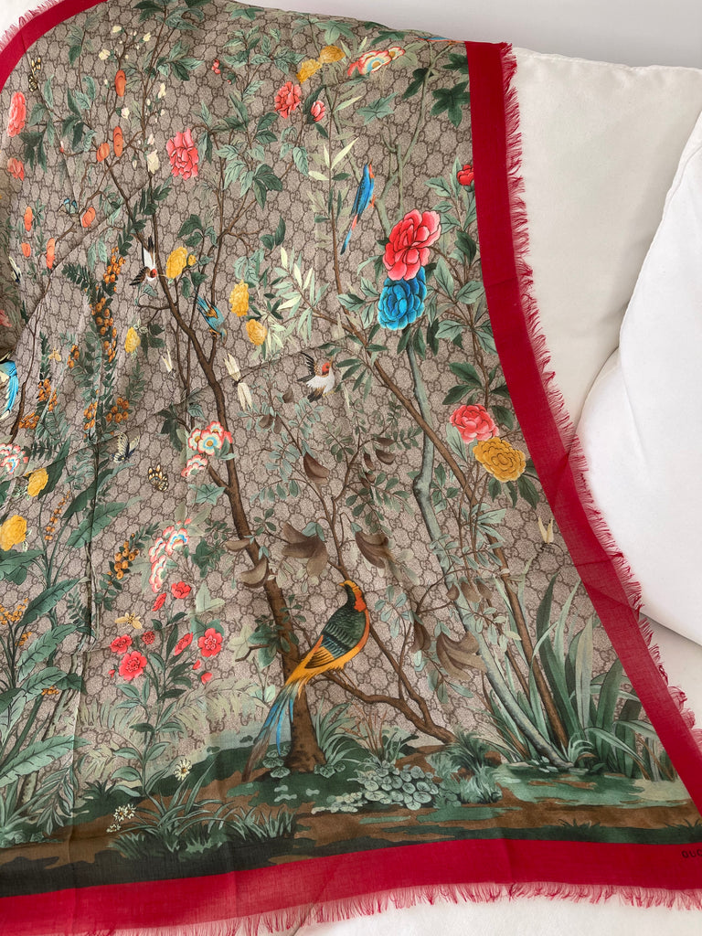 Gucci Silk-Blend Square Scarf