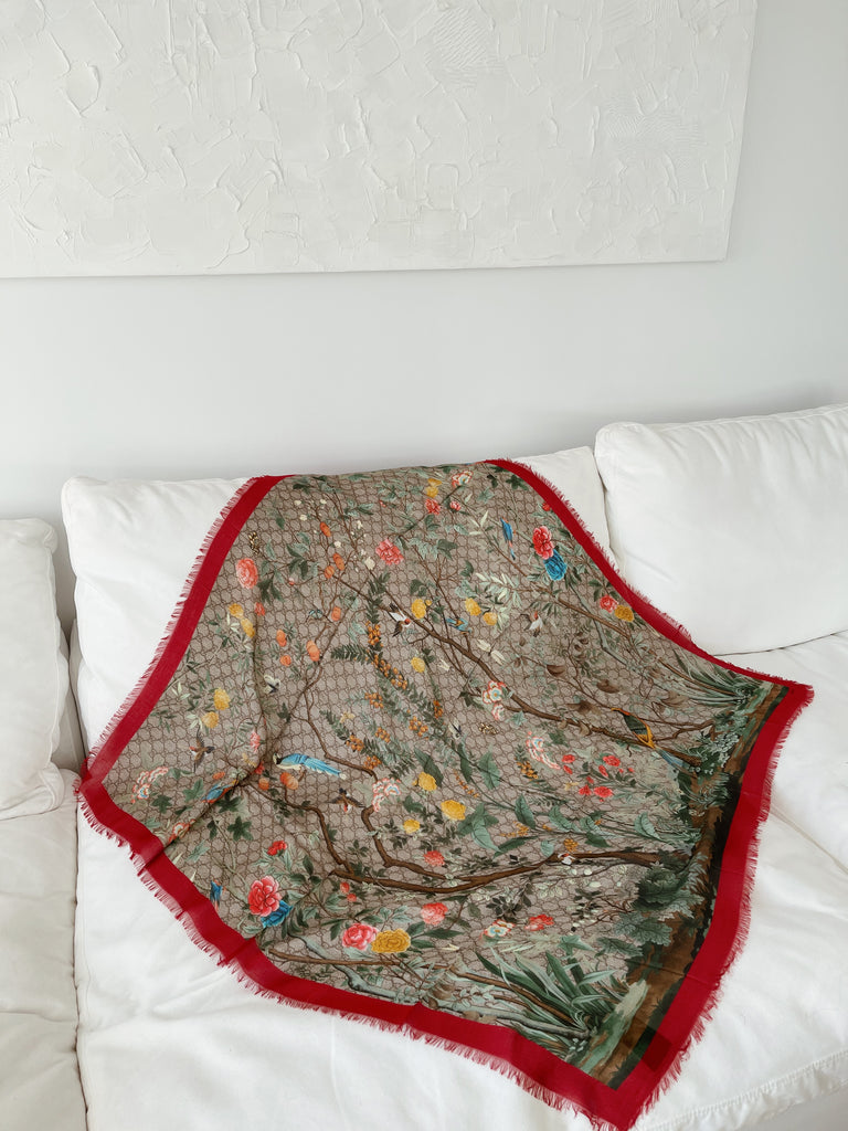 Gucci Silk-Blend Square Scarf