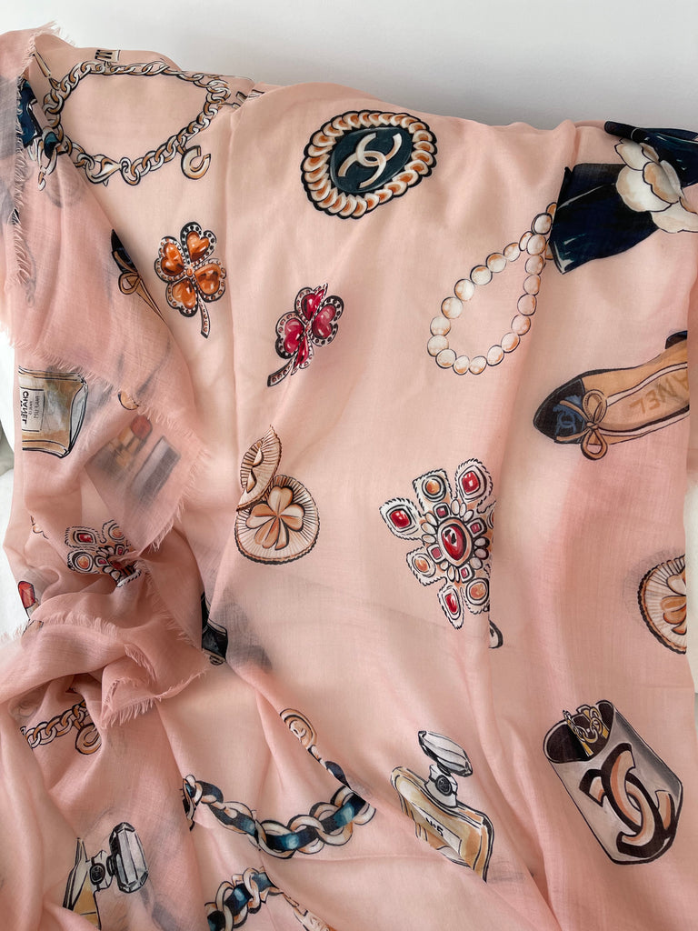 Chanel Printed Cashmere Stole