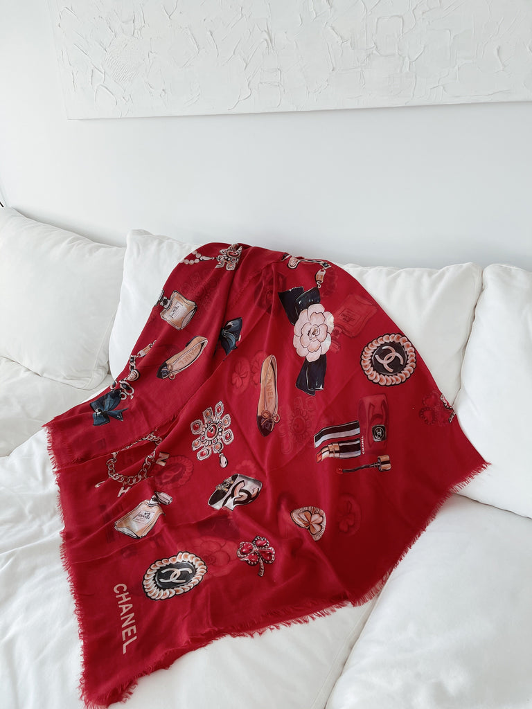 Chanel Printed Cashmere Stole