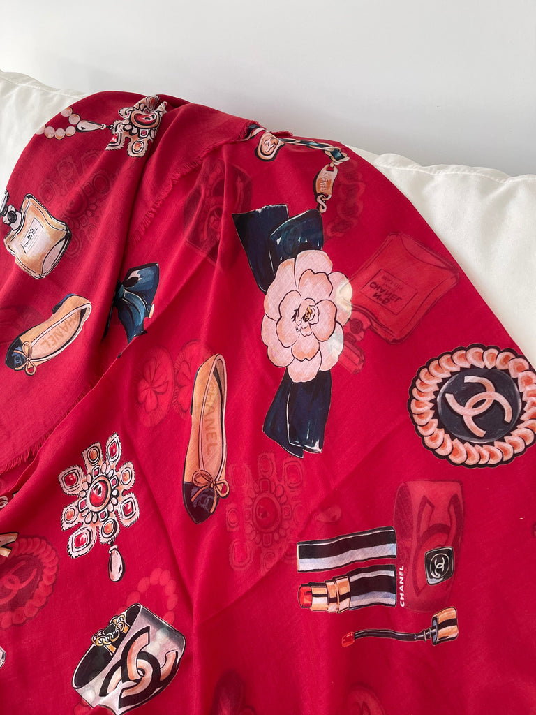 Chanel Printed Cashmere Stole