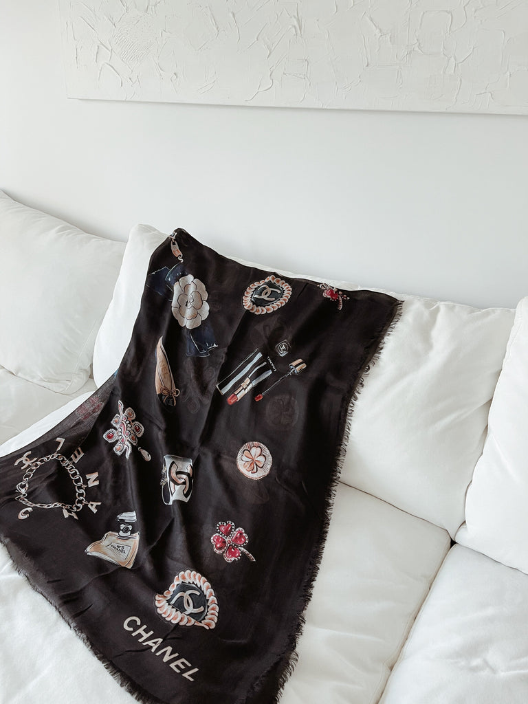 Chanel Printed Cashmere Stole