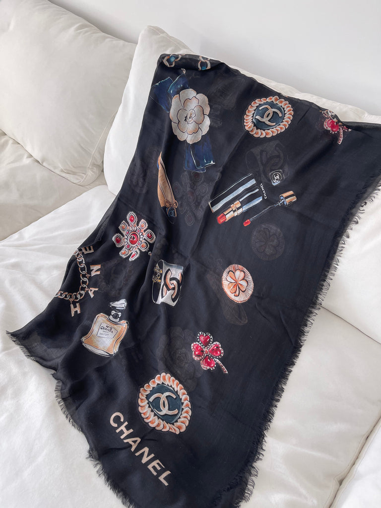 Chanel Printed Cashmere Stole