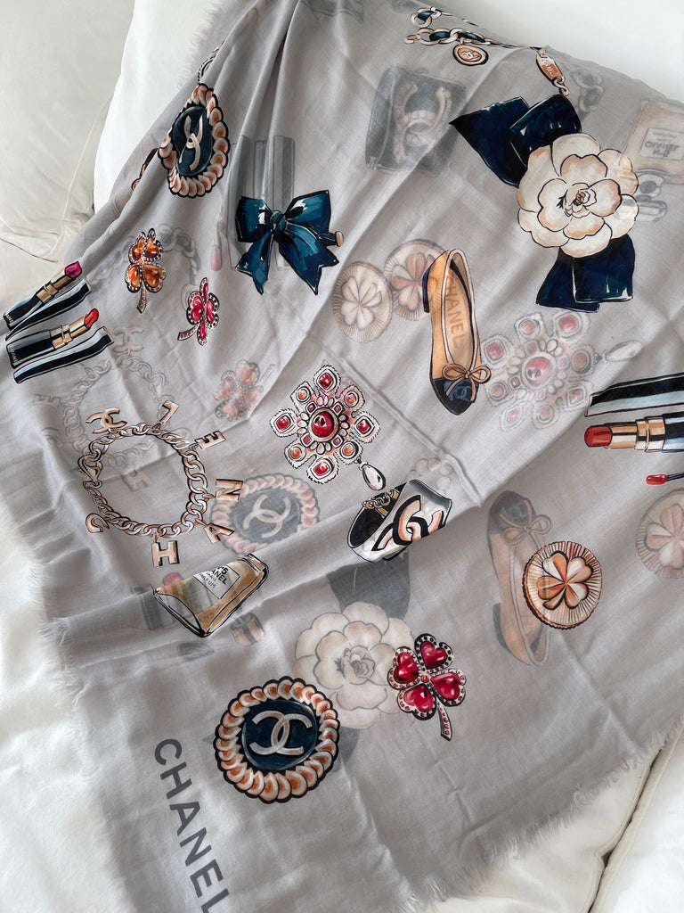 Chanel Printed Cashmere Stole