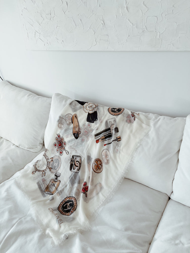 Chanel Printed Cashmere Stole