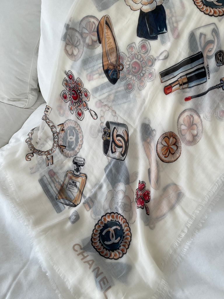 Chanel Printed Cashmere Stole