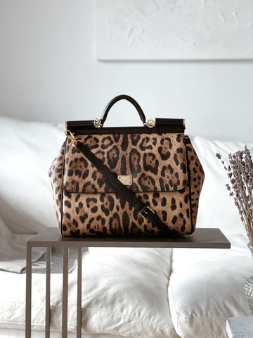 Dolce & Gabbana Miss Sicily Leopard Print Bag