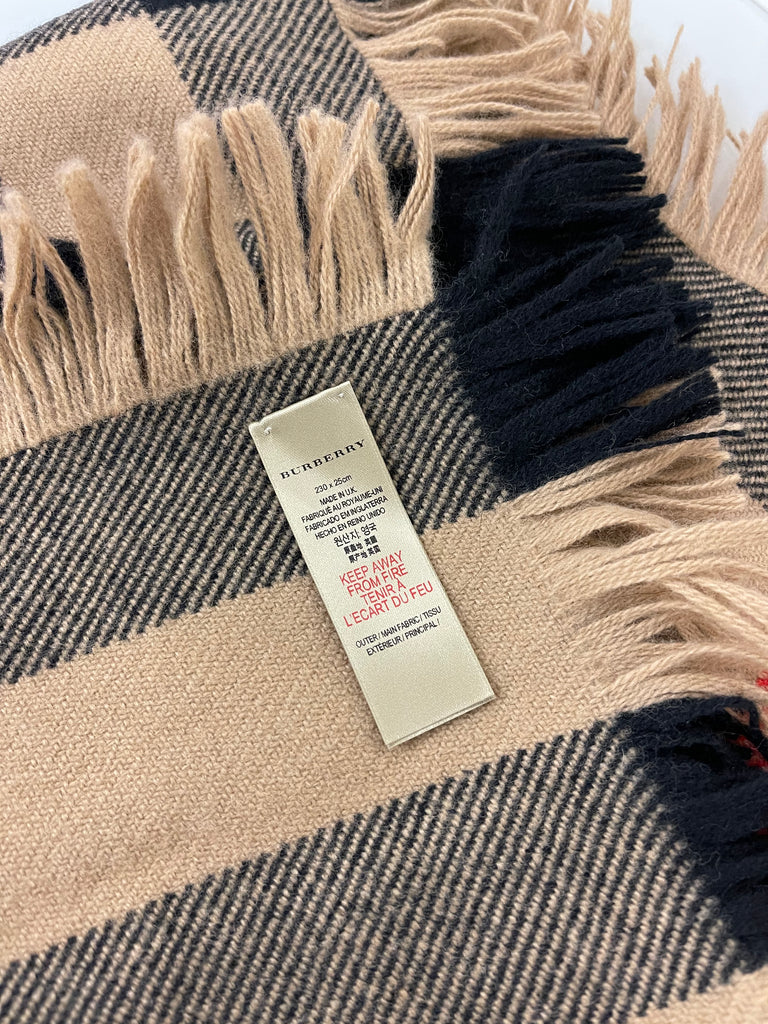 Large Wool Check Scarf