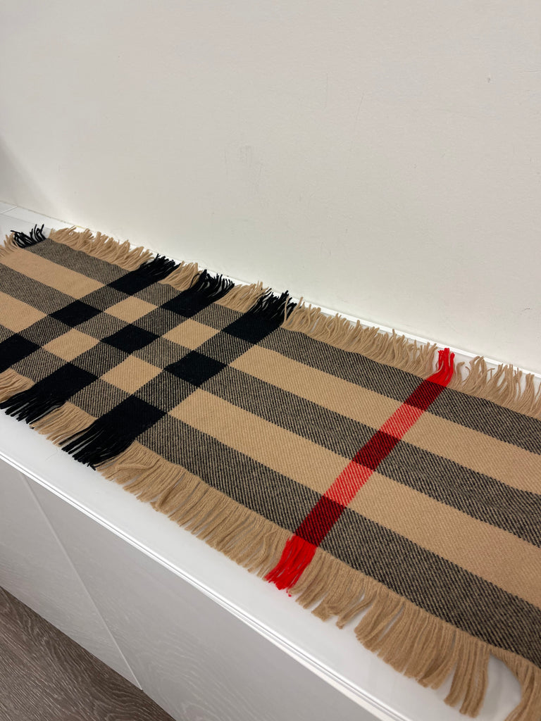 Large Wool Check Scarf